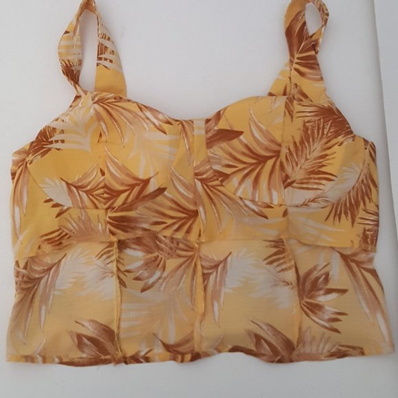 New Junior Women's L.I.F.E Top Blouse Size L Yellow - Picture 6 of 7